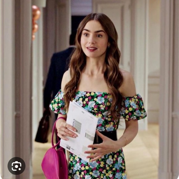 As seen on Emily in Paris. Maje size 3 floral dress NWT - Picture 5 of 9